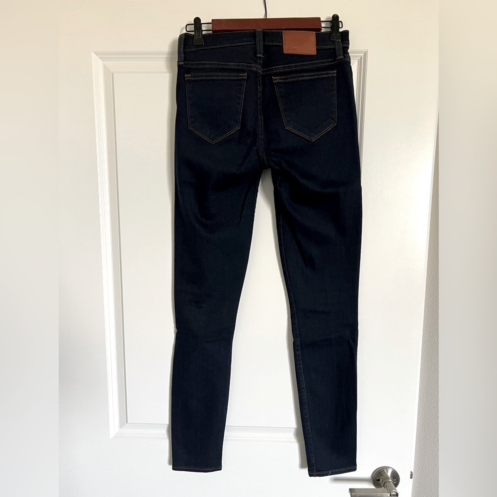 J. Crew dark blue toothpick jeans 26T